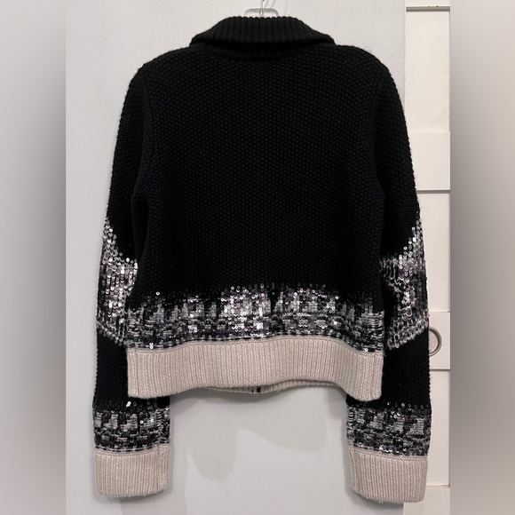 Zadig & Voltaire Christa 100% cashmere sequin sweater. Black - Picture 7 of 12